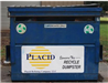 Placid Refining Company sponsored recycling dumpster