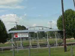 Parking lot and dugout
