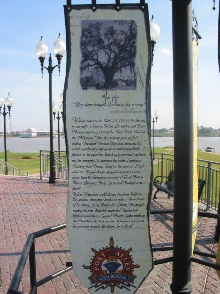 Fort Allen Louisiana Informational Sign