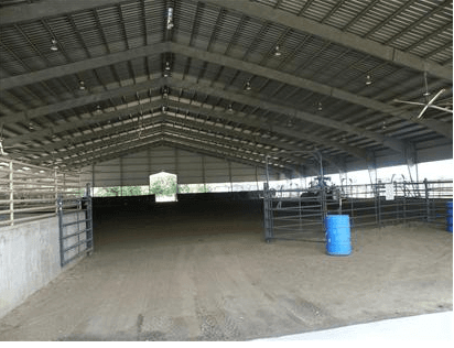 Entrance into dirt arena area