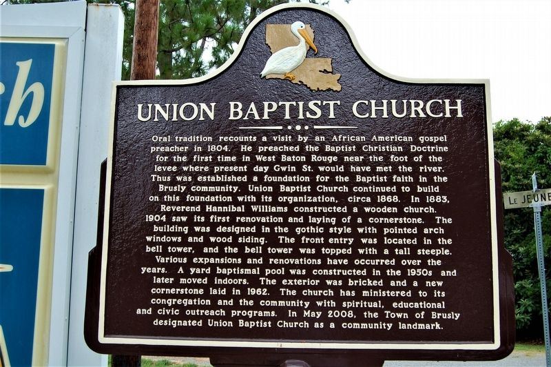 Union Baptist Church Marker